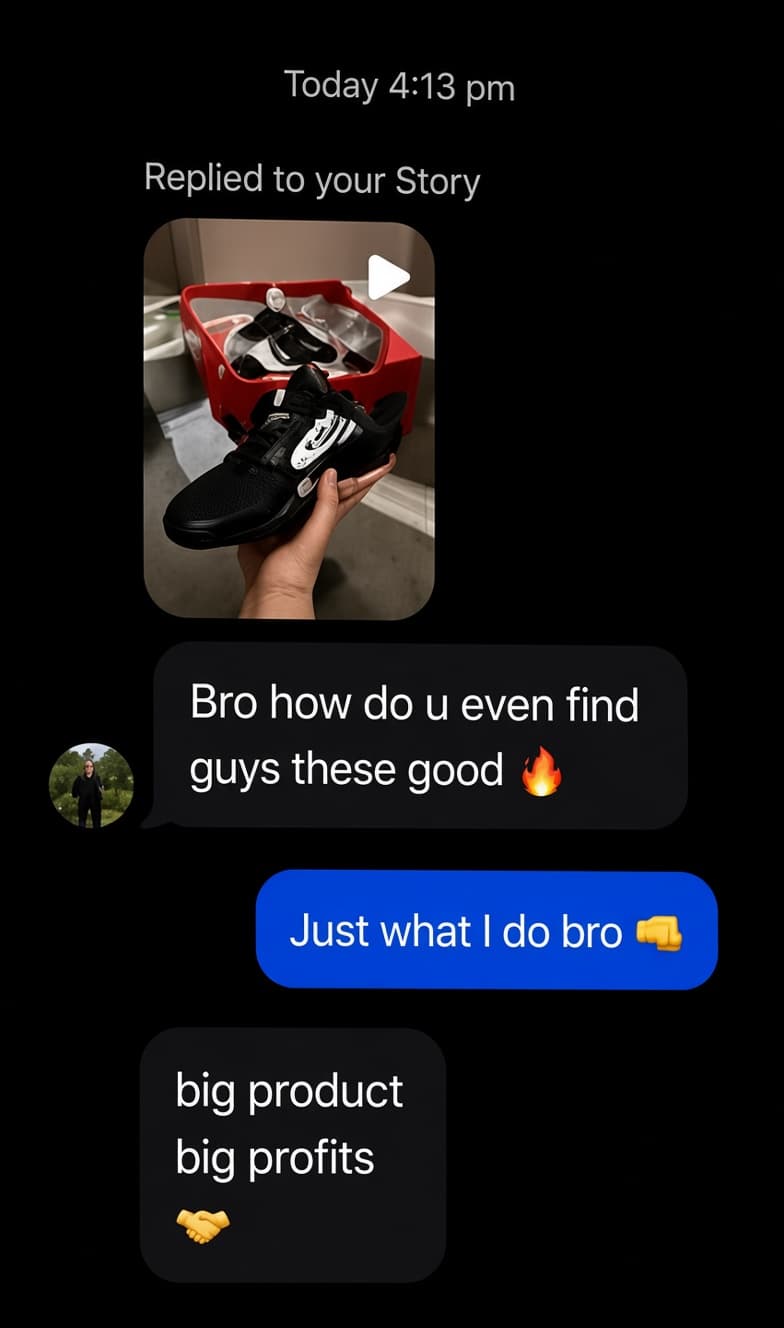 Instagram DM from a buyer praising the grading report that came with their order